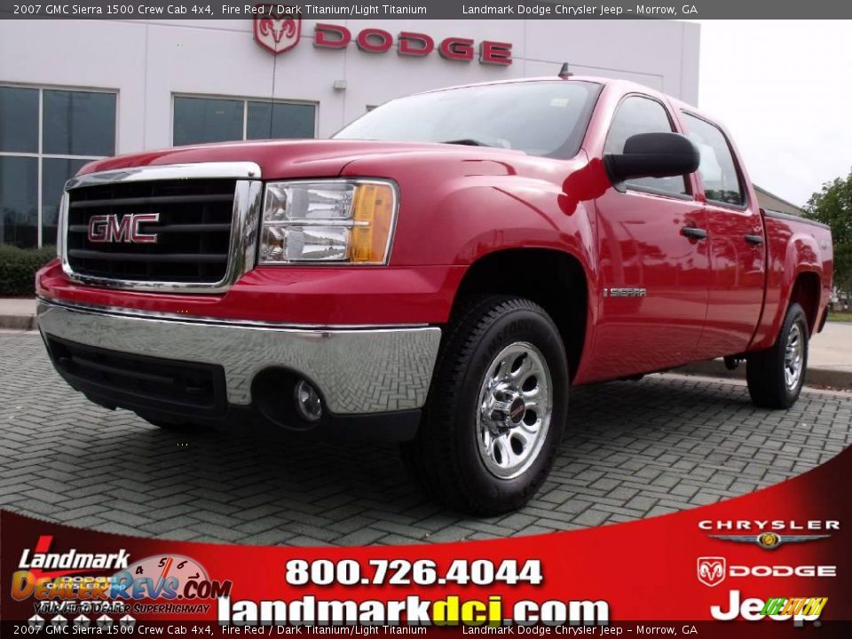 2007 GMC Sierra 1500 Crew Cab 4x4 Fire Red / Dark Titanium/Light Titanium Photo #1