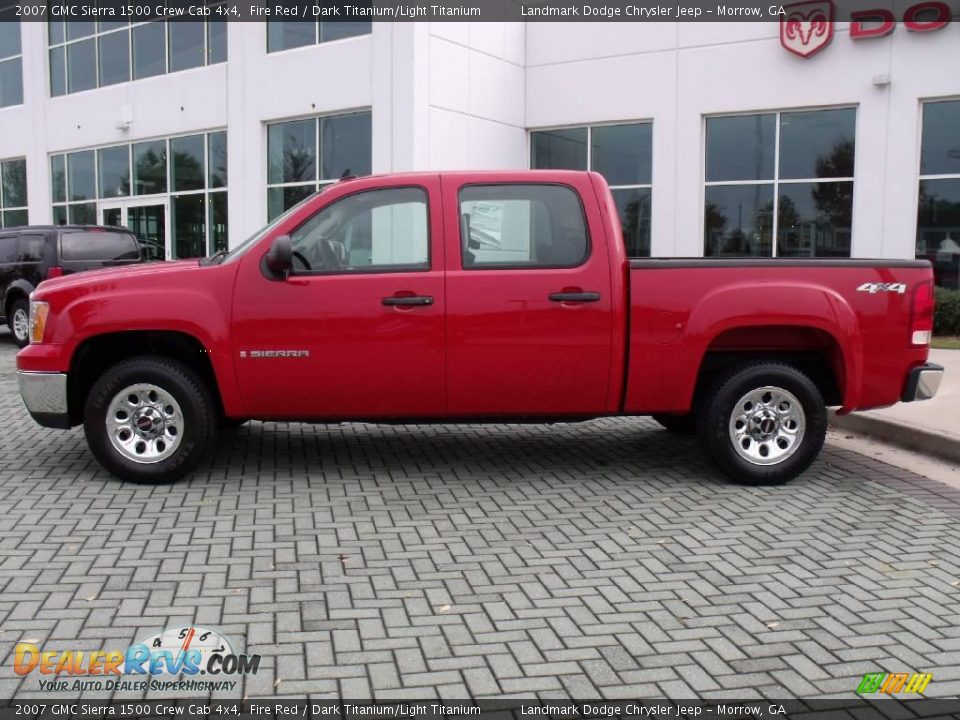 2007 GMC Sierra 1500 Crew Cab 4x4 Fire Red / Dark Titanium/Light Titanium Photo #2