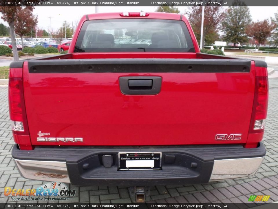 2007 GMC Sierra 1500 Crew Cab 4x4 Fire Red / Dark Titanium/Light Titanium Photo #4