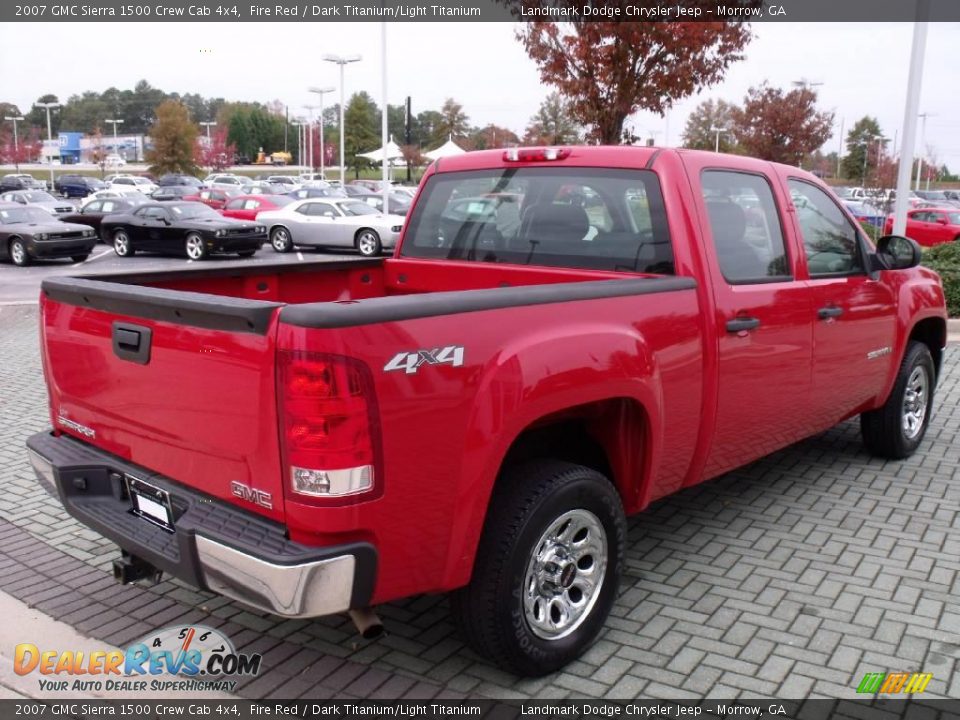 2007 GMC Sierra 1500 Crew Cab 4x4 Fire Red / Dark Titanium/Light Titanium Photo #5