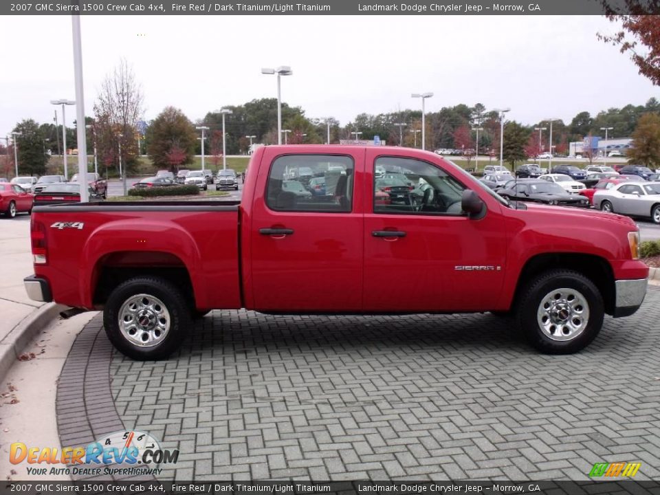 2007 GMC Sierra 1500 Crew Cab 4x4 Fire Red / Dark Titanium/Light Titanium Photo #6