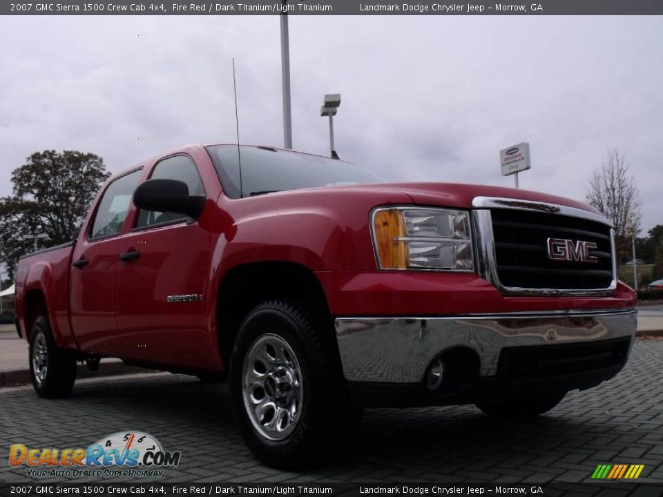 2007 GMC Sierra 1500 Crew Cab 4x4 Fire Red / Dark Titanium/Light Titanium Photo #7