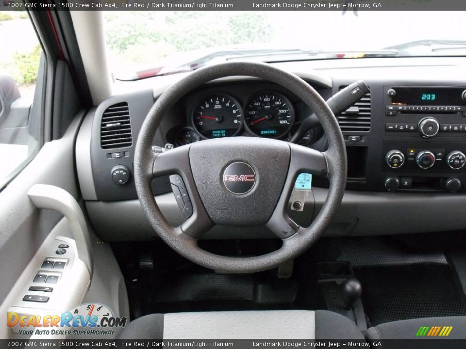 2007 GMC Sierra 1500 Crew Cab 4x4 Fire Red / Dark Titanium/Light Titanium Photo #25