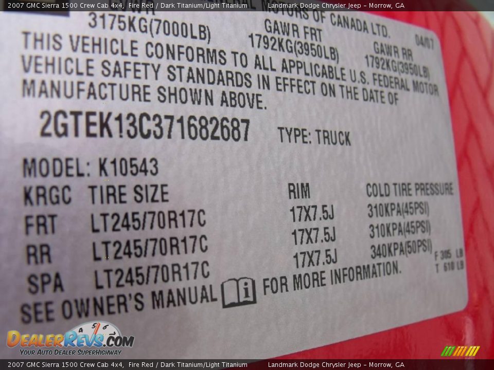 2007 GMC Sierra 1500 Crew Cab 4x4 Fire Red / Dark Titanium/Light Titanium Photo #33