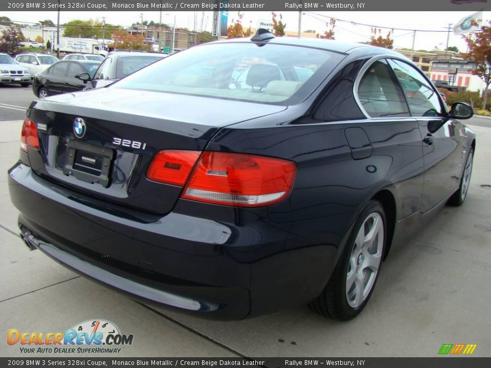2009 BMW 3 Series 328xi Coupe Monaco Blue Metallic / Cream Beige Dakota Leather Photo #5