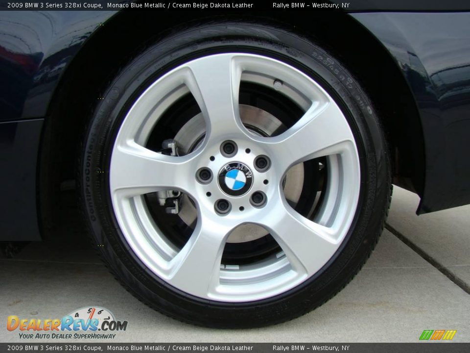 2009 BMW 3 Series 328xi Coupe Monaco Blue Metallic / Cream Beige Dakota Leather Photo #6