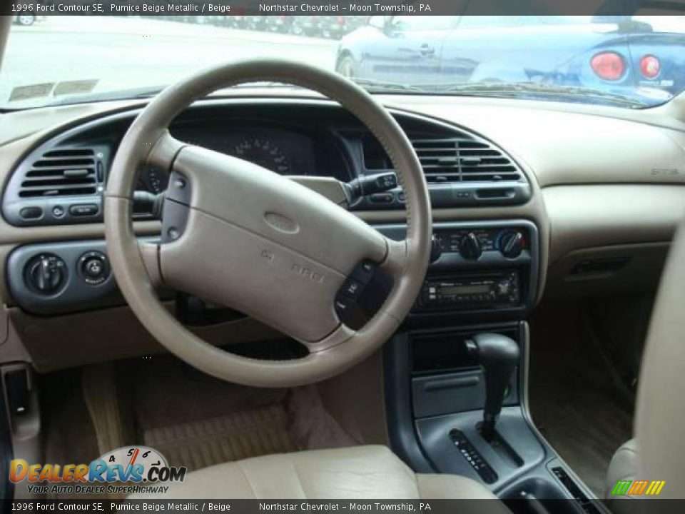 1996 Ford Contour SE Pumice Beige Metallic / Beige Photo #7