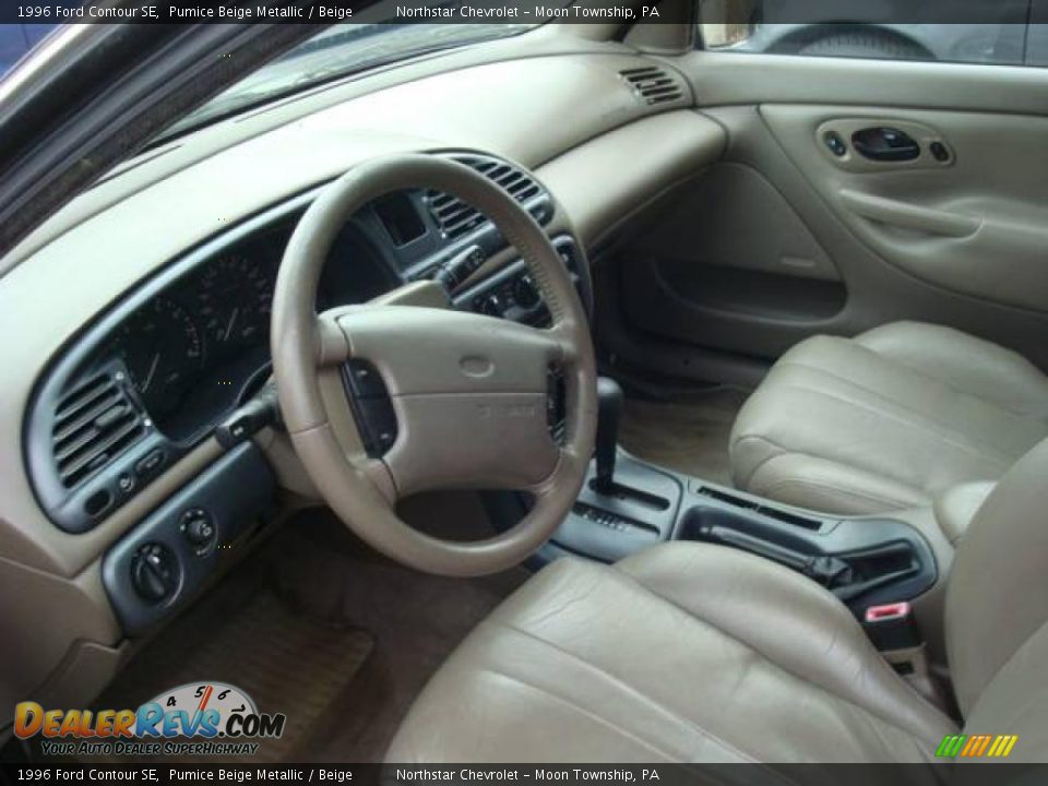 1996 Ford Contour SE Pumice Beige Metallic / Beige Photo #10