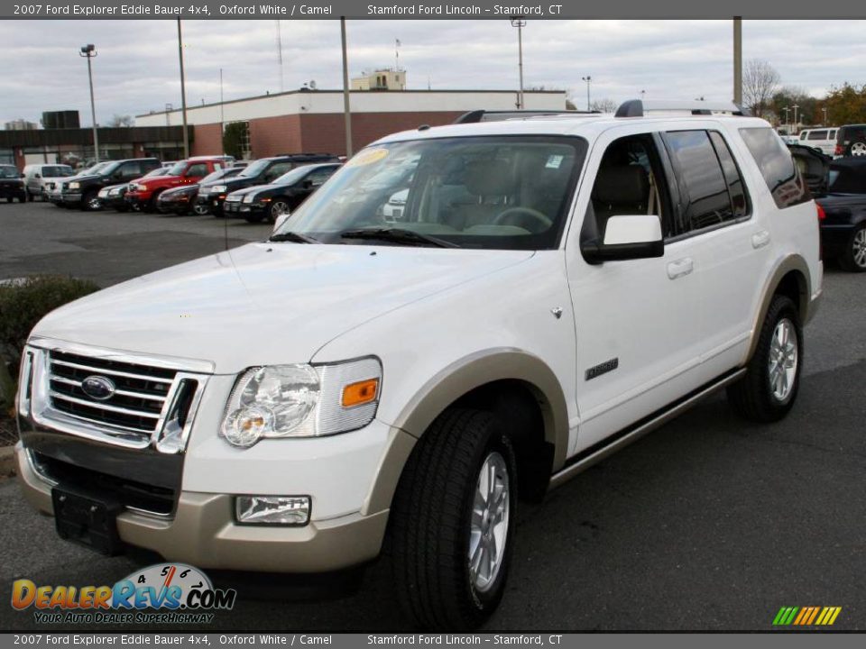 2007 Ford Explorer Eddie Bauer 4x4 Oxford White / Camel Photo #1