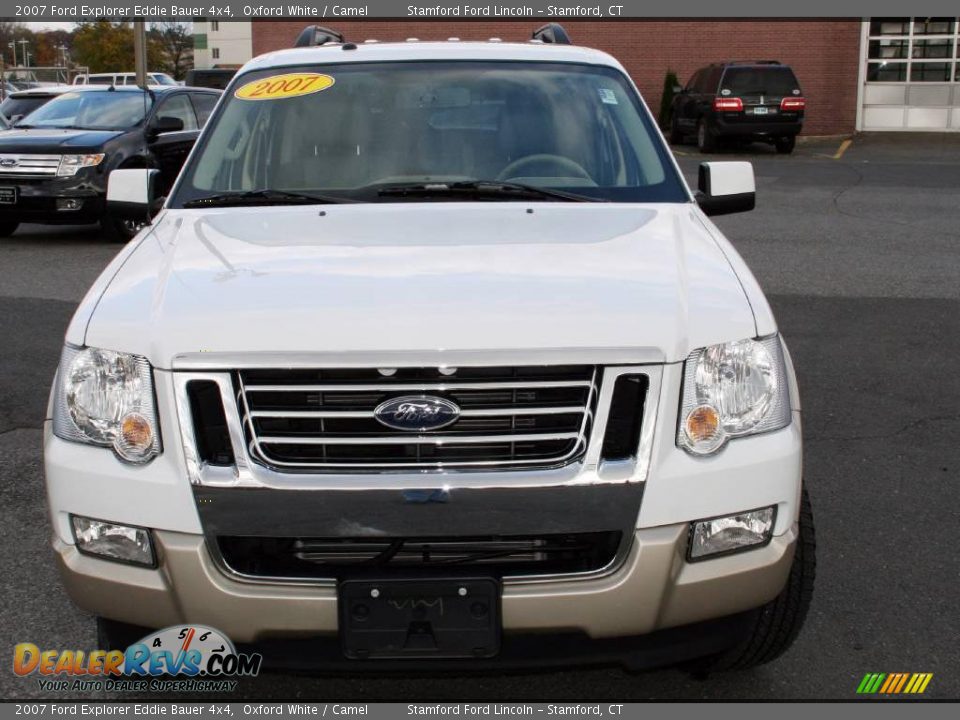 2007 Ford Explorer Eddie Bauer 4x4 Oxford White / Camel Photo #2