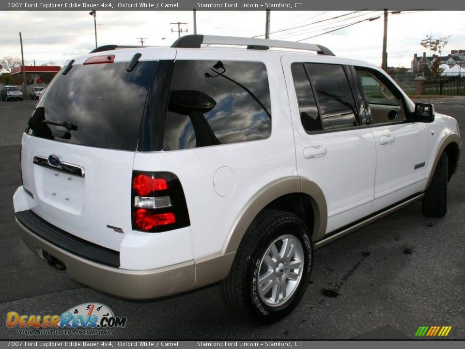 2007 Ford Explorer Eddie Bauer 4x4 Oxford White / Camel Photo #5