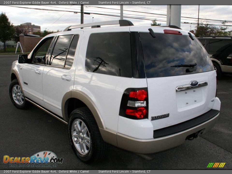 2007 Ford Explorer Eddie Bauer 4x4 Oxford White / Camel Photo #8