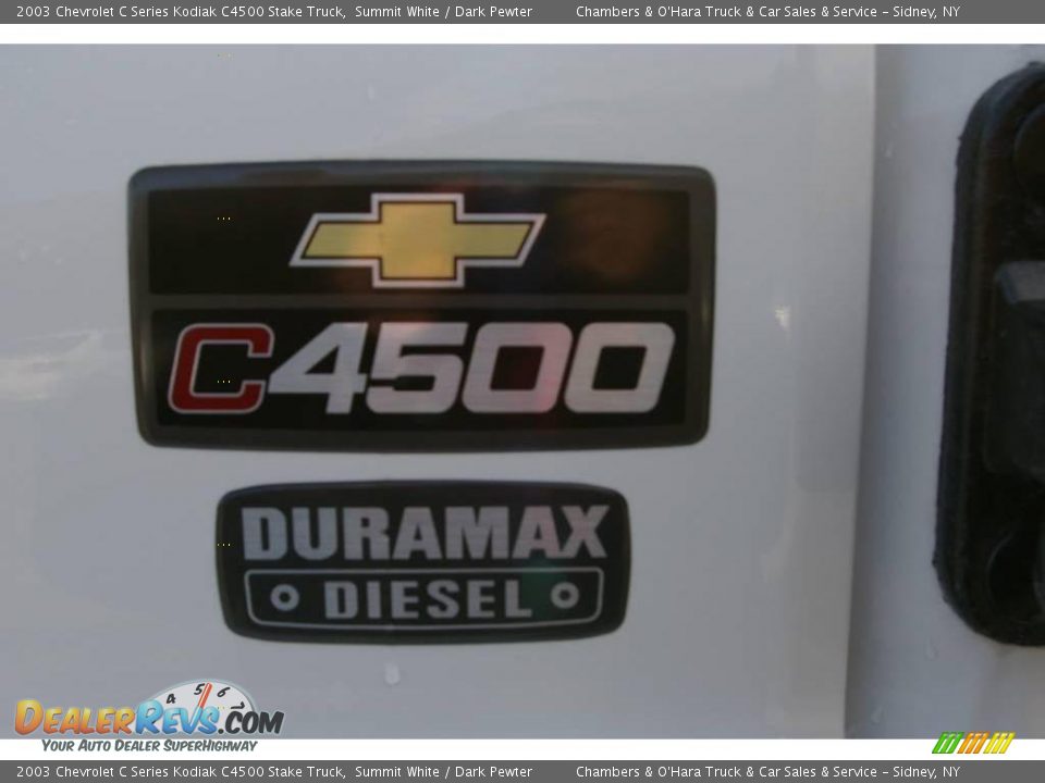 2003 Chevrolet C Series Kodiak C4500 Stake Truck Summit White / Dark Pewter Photo #3