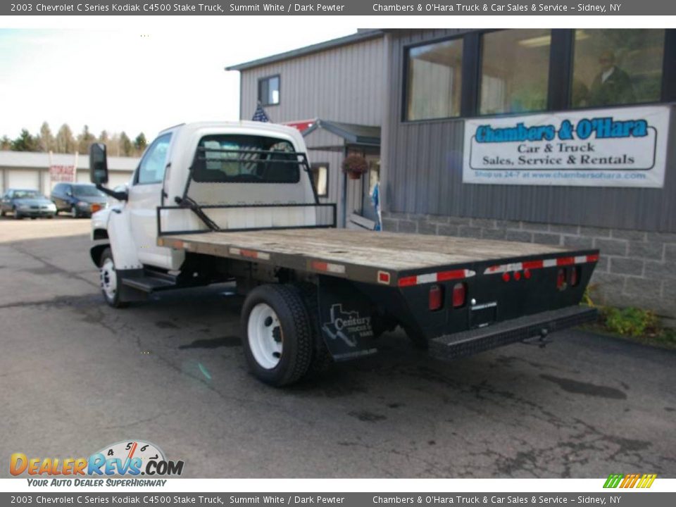 2003 Chevrolet C Series Kodiak C4500 Stake Truck Summit White / Dark Pewter Photo #7