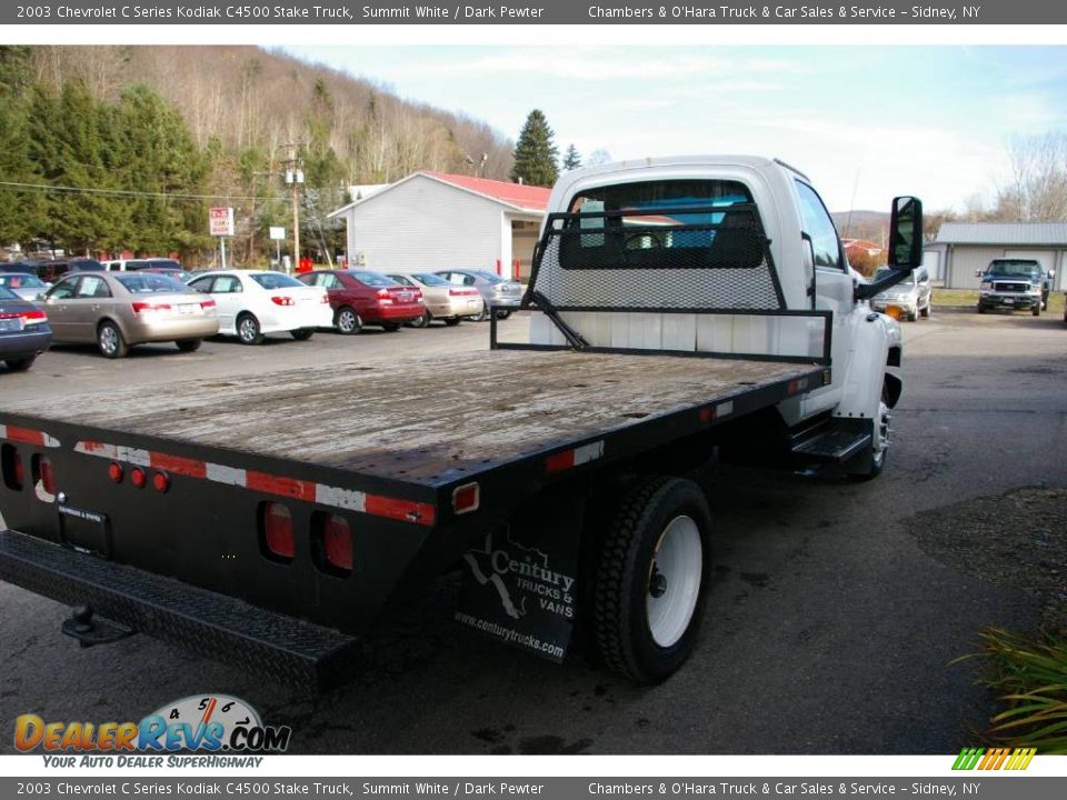 2003 Chevrolet C Series Kodiak C4500 Stake Truck Summit White / Dark Pewter Photo #8