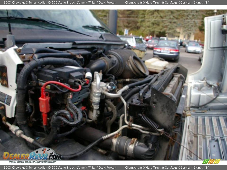 2003 Chevrolet C Series Kodiak C4500 Stake Truck Summit White / Dark Pewter Photo #10
