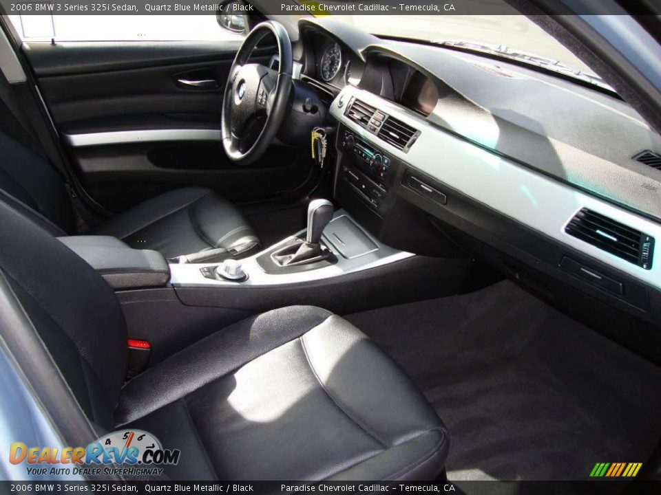 2006 BMW 3 Series 325i Sedan Quartz Blue Metallic / Black Photo #13