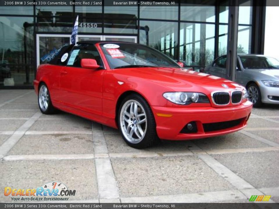 2006 BMW 3 Series 330i Convertible Electric Red / Sand Photo #1