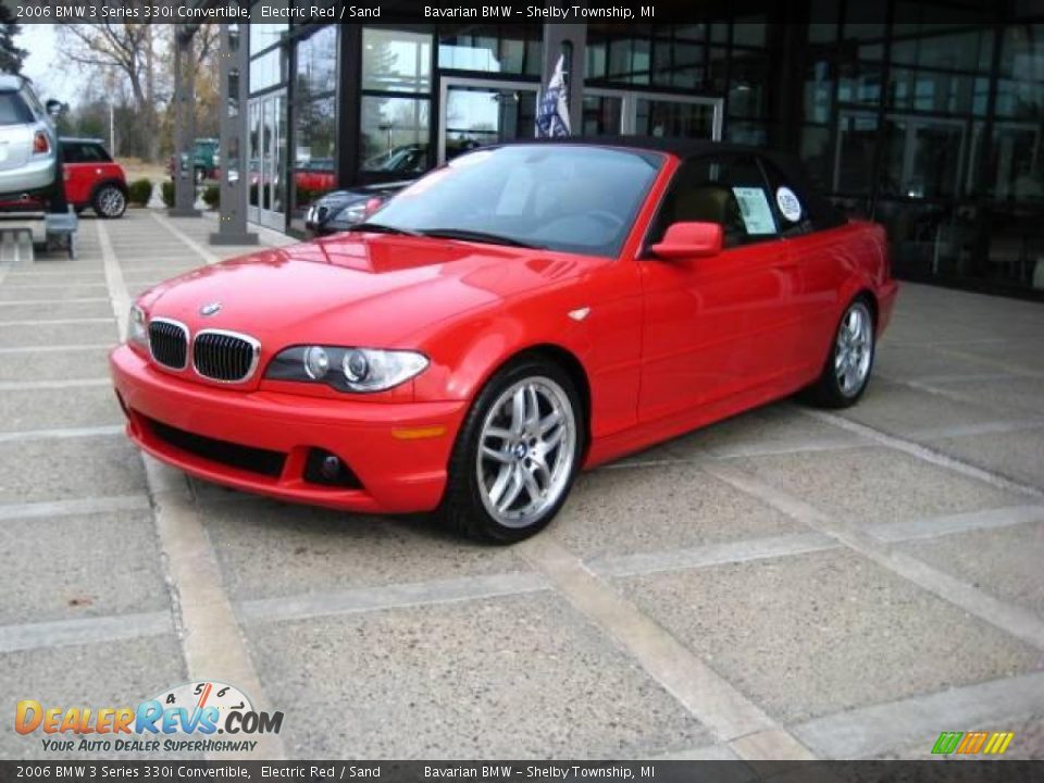 2006 BMW 3 Series 330i Convertible Electric Red / Sand Photo #4
