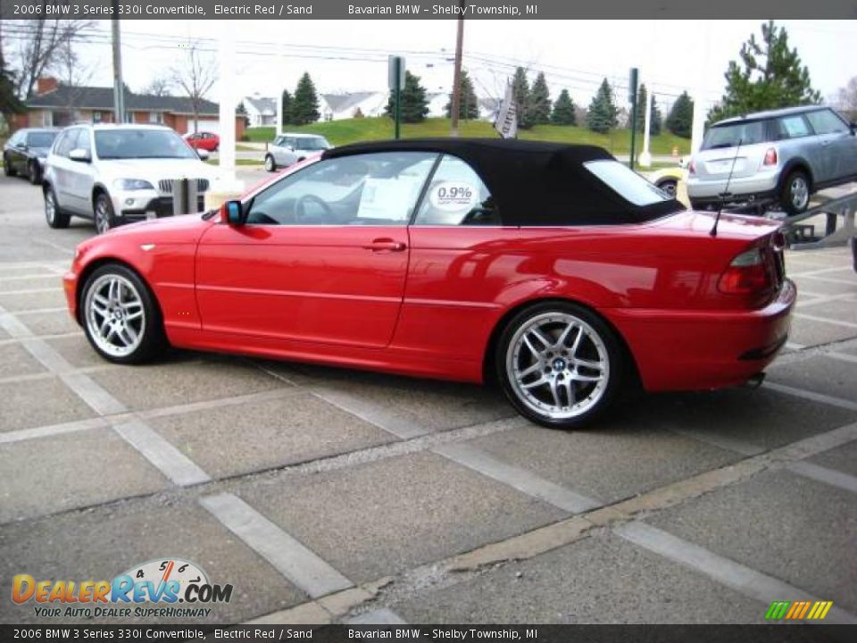 2006 BMW 3 Series 330i Convertible Electric Red / Sand Photo #5