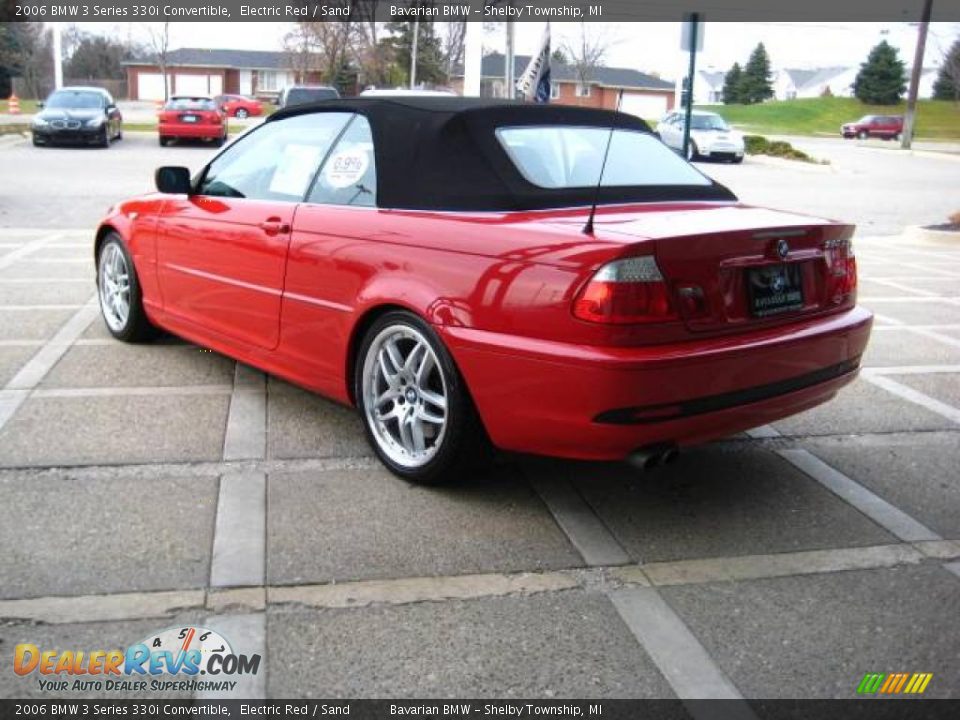 2006 BMW 3 Series 330i Convertible Electric Red / Sand Photo #6