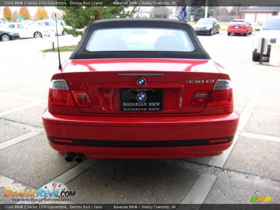 2006 BMW 3 Series 330i Convertible Electric Red / Sand Photo #7