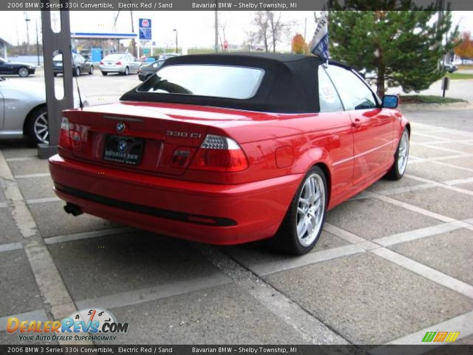 2006 BMW 3 Series 330i Convertible Electric Red / Sand Photo #8