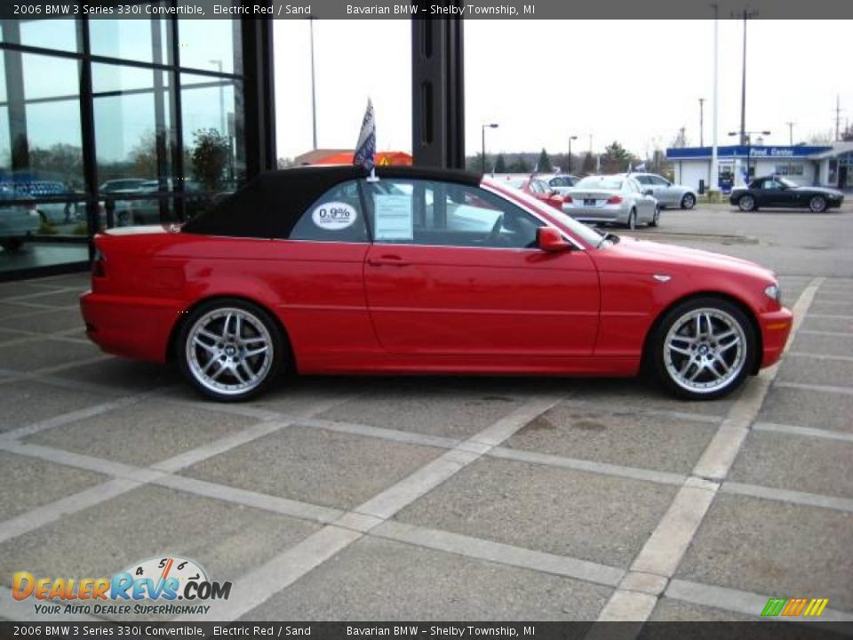 2006 BMW 3 Series 330i Convertible Electric Red / Sand Photo #9