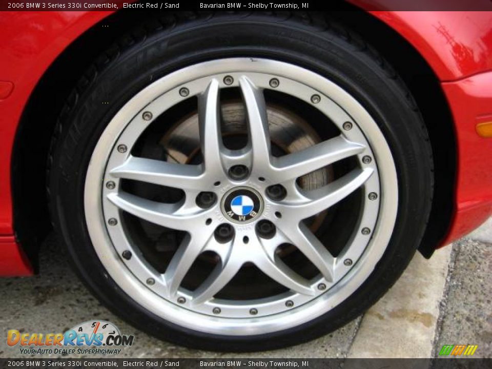 2006 BMW 3 Series 330i Convertible Electric Red / Sand Photo #10