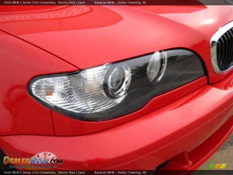 2006 BMW 3 Series 330i Convertible Electric Red / Sand Photo #11