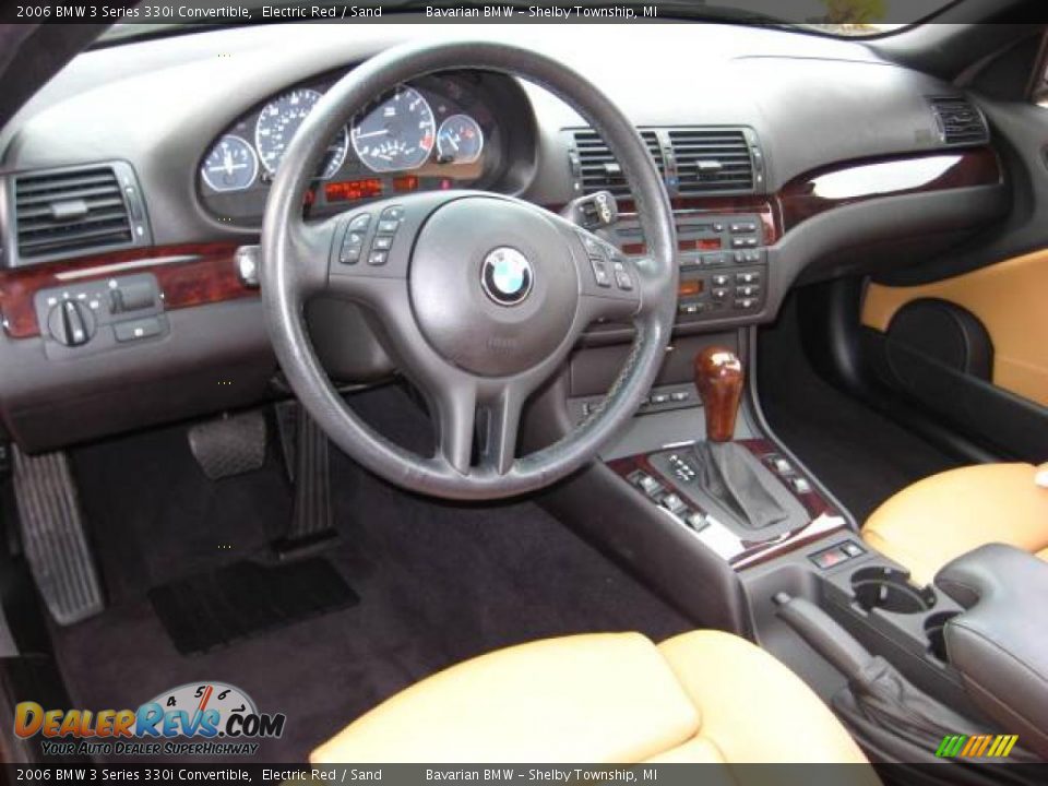 2006 BMW 3 Series 330i Convertible Electric Red / Sand Photo #13