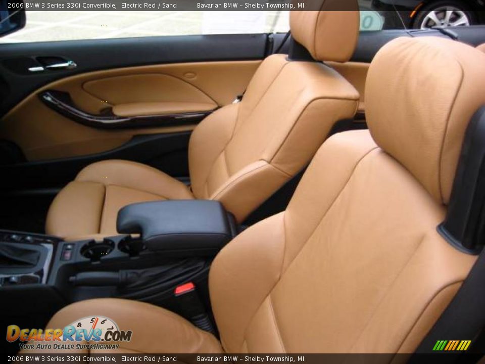 2006 BMW 3 Series 330i Convertible Electric Red / Sand Photo #14