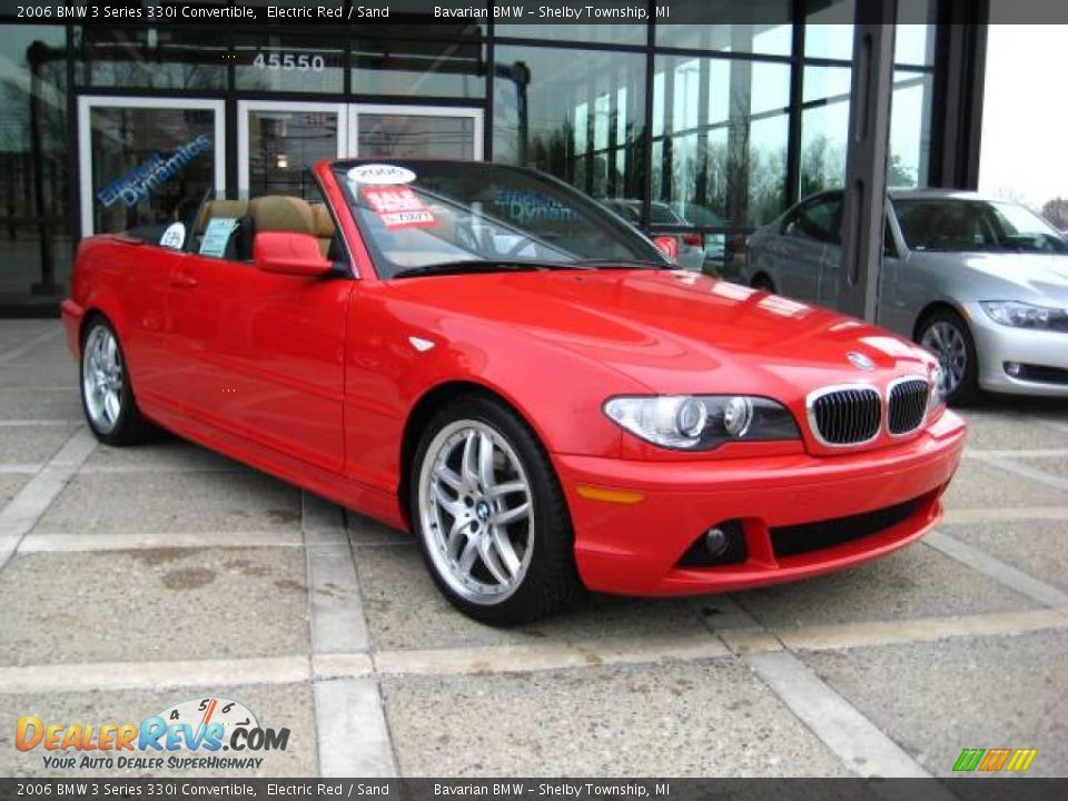 2006 BMW 3 Series 330i Convertible Electric Red / Sand Photo #16