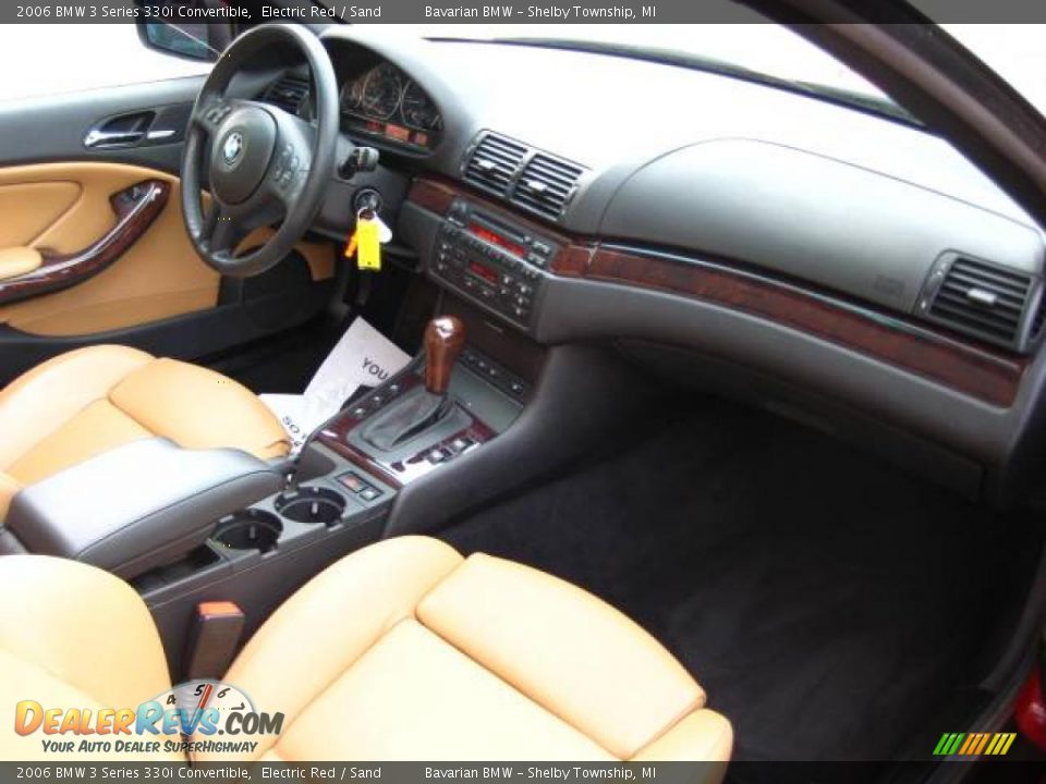 2006 BMW 3 Series 330i Convertible Electric Red / Sand Photo #17