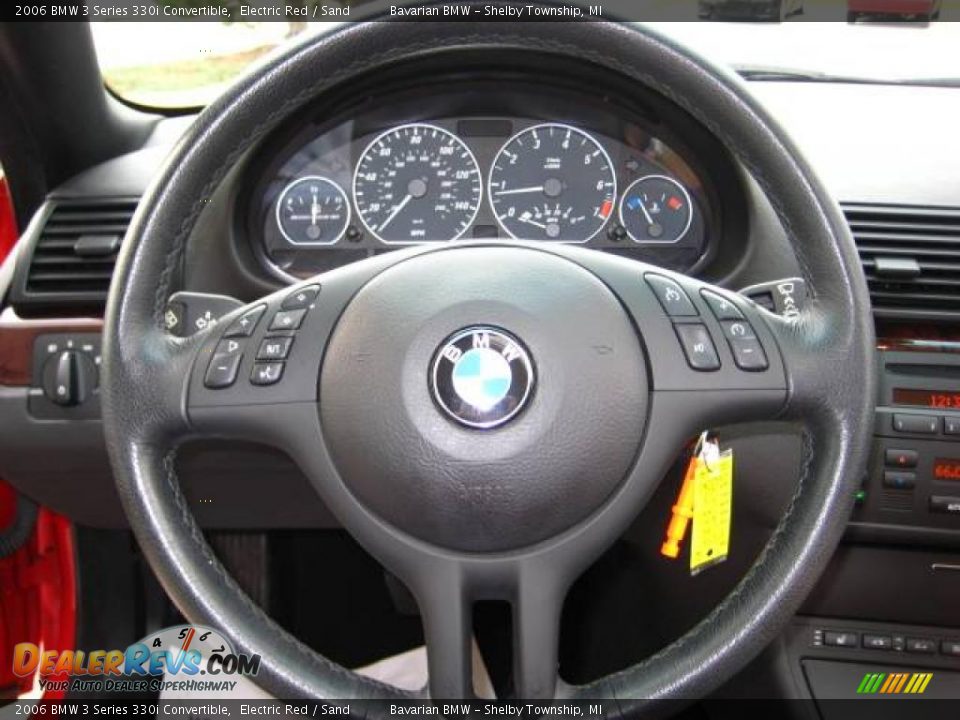 2006 BMW 3 Series 330i Convertible Electric Red / Sand Photo #21