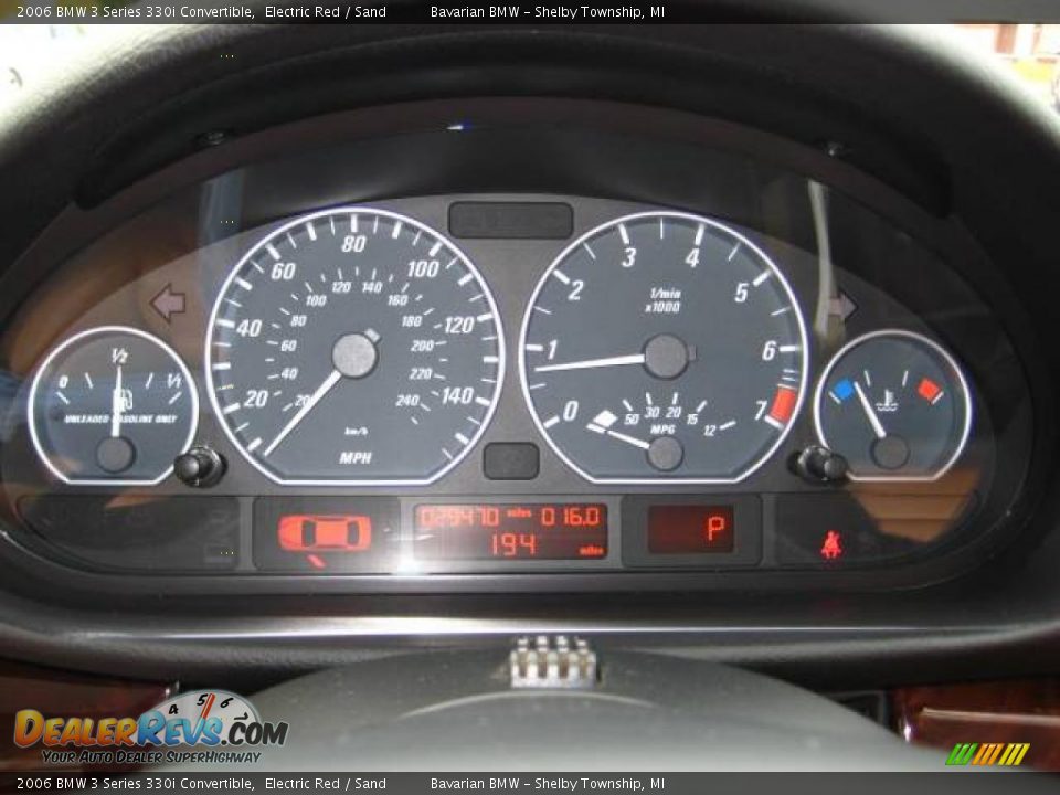 2006 BMW 3 Series 330i Convertible Electric Red / Sand Photo #24