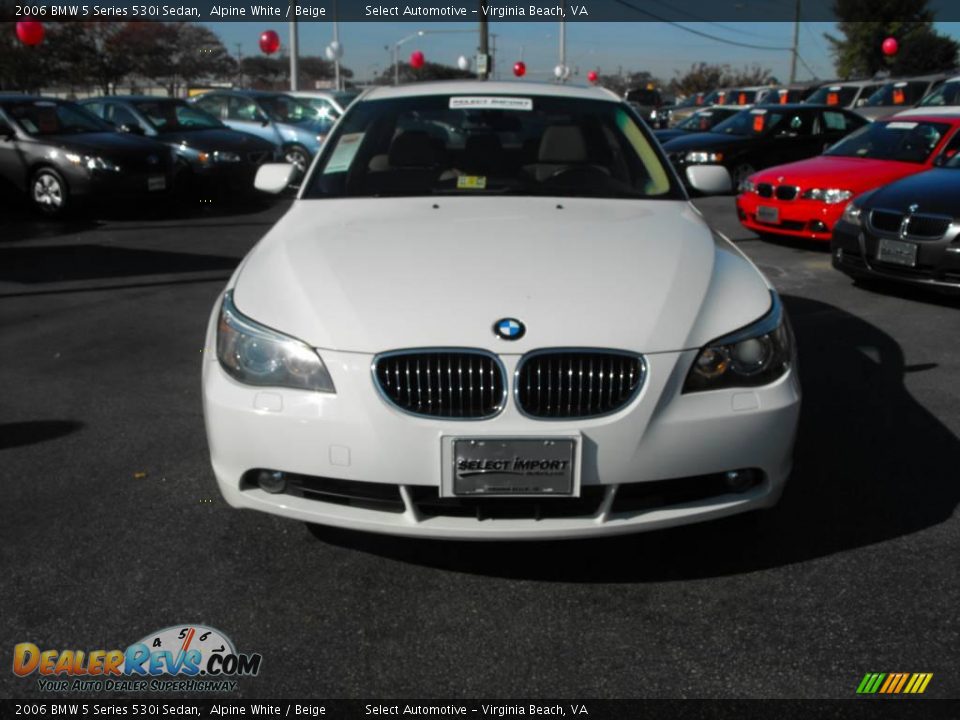 2006 BMW 5 Series 530i Sedan Alpine White / Beige Photo #3