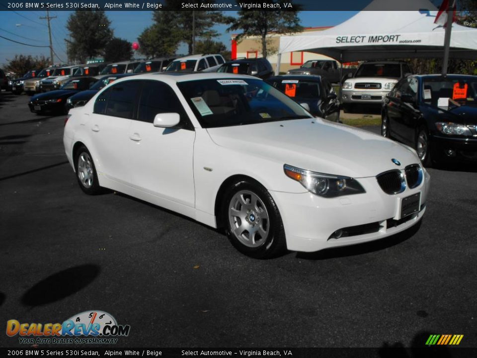 2006 BMW 5 Series 530i Sedan Alpine White / Beige Photo #4