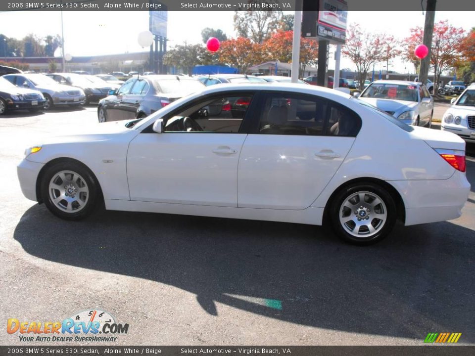 2006 BMW 5 Series 530i Sedan Alpine White / Beige Photo #9