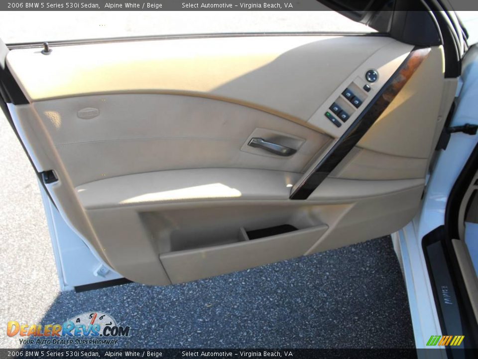 2006 BMW 5 Series 530i Sedan Alpine White / Beige Photo #11