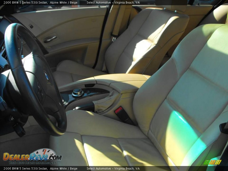 2006 BMW 5 Series 530i Sedan Alpine White / Beige Photo #13
