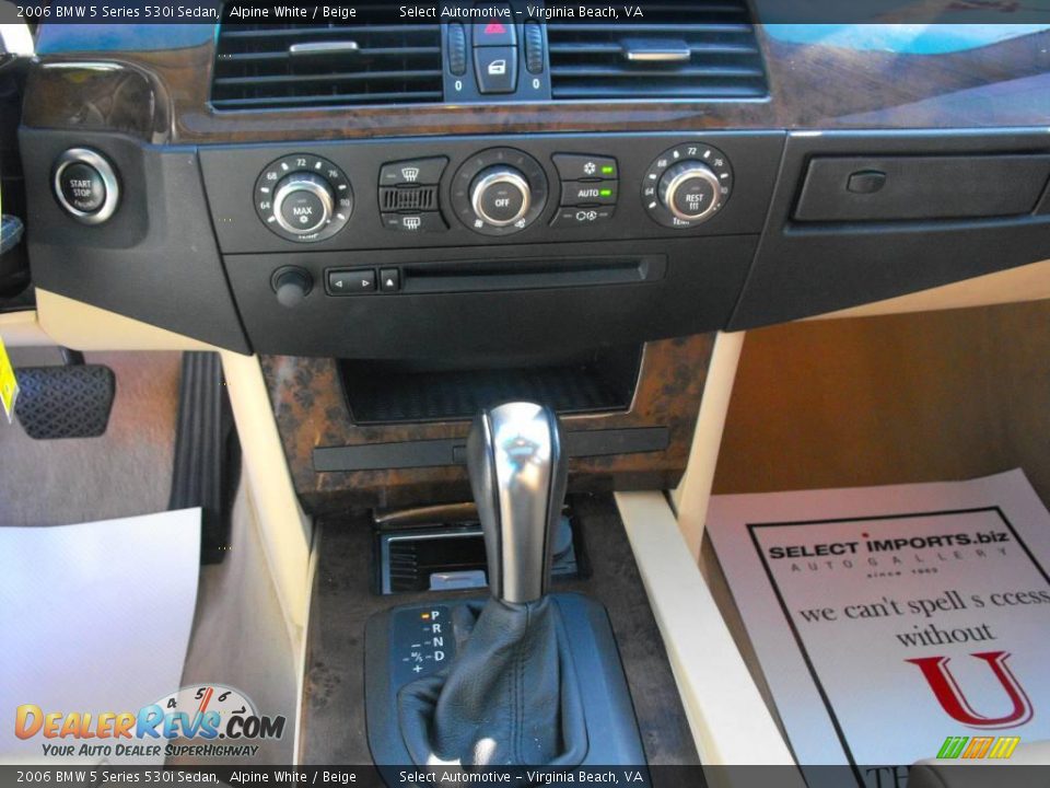 2006 BMW 5 Series 530i Sedan Alpine White / Beige Photo #14