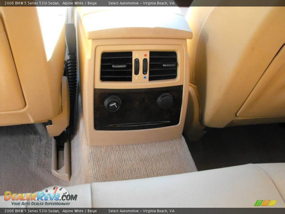 2006 BMW 5 Series 530i Sedan Alpine White / Beige Photo #17