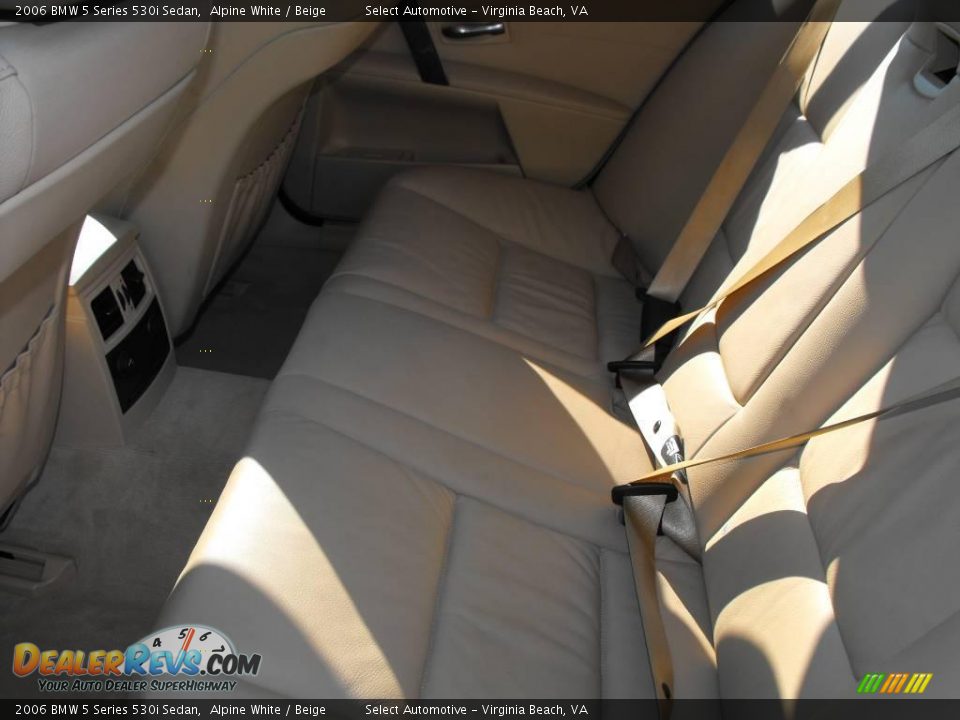 2006 BMW 5 Series 530i Sedan Alpine White / Beige Photo #18