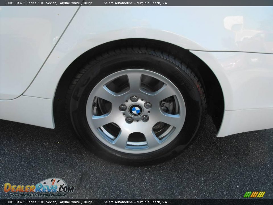 2006 BMW 5 Series 530i Sedan Alpine White / Beige Photo #19