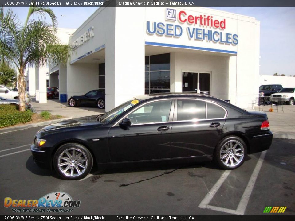 2006 BMW 7 Series 750i Sedan Jet Black / Black/Black Photo #2