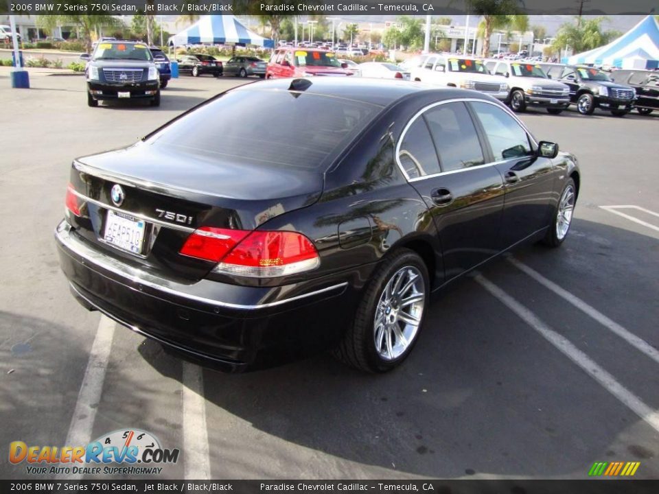 2006 BMW 7 Series 750i Sedan Jet Black / Black/Black Photo #3