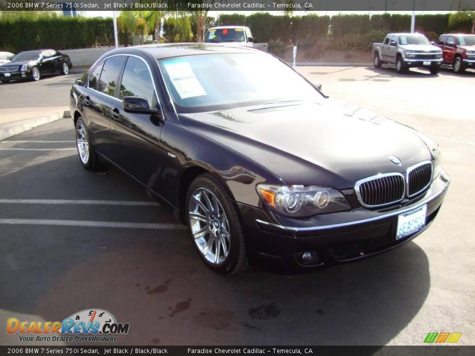 2006 BMW 7 Series 750i Sedan Jet Black / Black/Black Photo #4