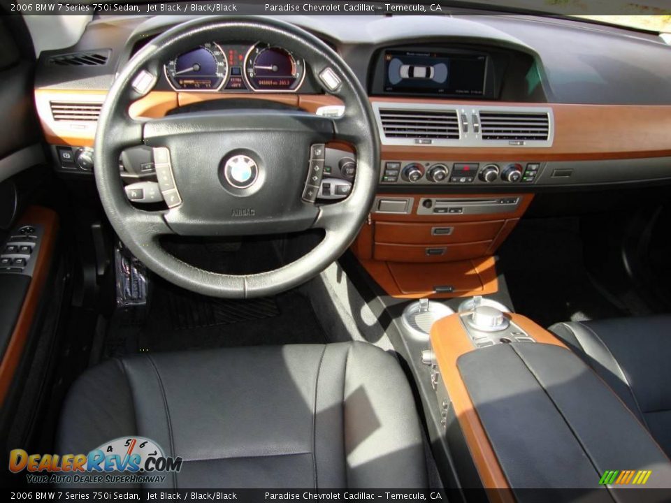 2006 BMW 7 Series 750i Sedan Jet Black / Black/Black Photo #7