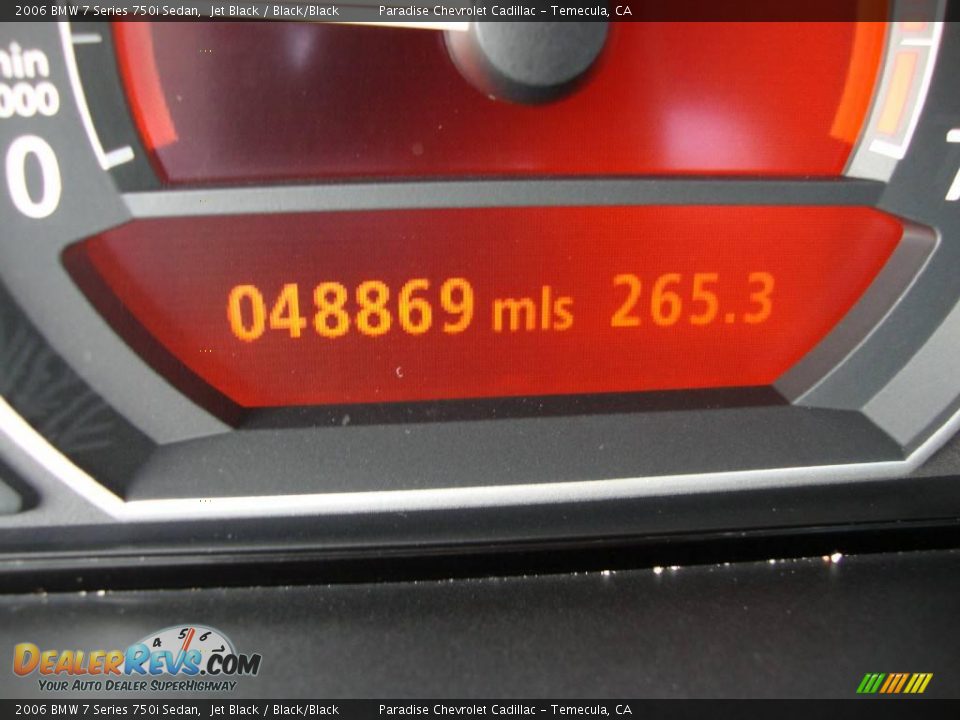 2006 BMW 7 Series 750i Sedan Jet Black / Black/Black Photo #8